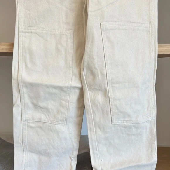 The Hey Gang Women's double knee Overalls in natural - Picture 6 of 12